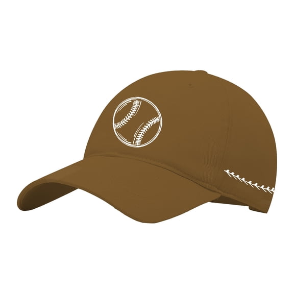 WCJM Yellow cotton Washed Baseball Pattern With Printed Baseball Caps On Both Sides