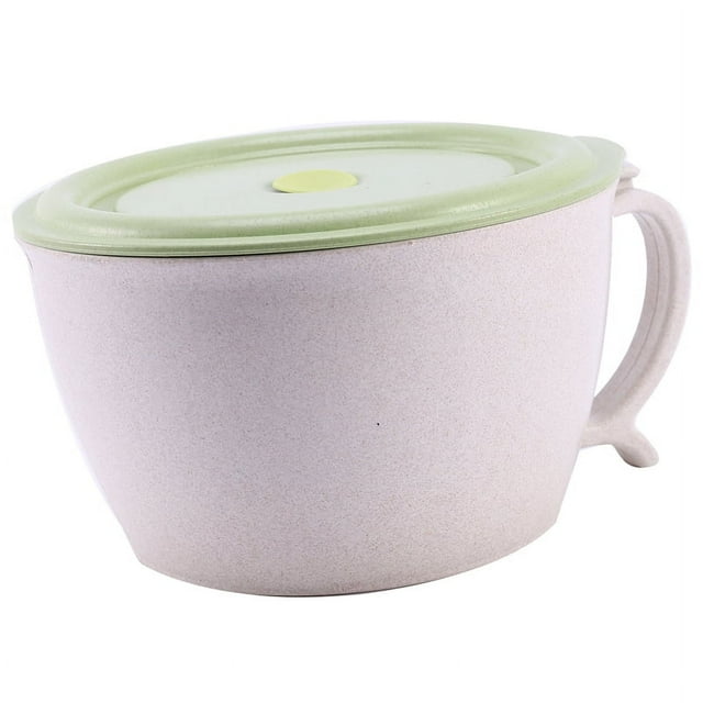 Tazones de Fideos para Microondas con Tapa-40 Oz Sopa Paja Trigo Grande Soporte TeléFono-Apto Lavavajillas Microondas,A Prueba Fugas,Para Sopa,Fideos