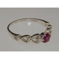 thumbnail image 4 of LBG British Made 925 Sterling Silver Natural Ruby Womens Solitaire Ring - 33 size options - Size 6, 4 of 6