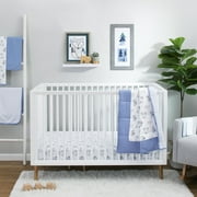 Little Star Organic Pure Organic Cotton Crib Bedding Set, 3 Pc, Blue-Wild at Heart