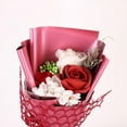 thumbnail image 6 of Crowdstage Artificial Wedding Soap Roses Flower romatic Bouquet Birthday Christmas Wedding Valentines Day Gift Home Decor Cherry Blossom + Orchid Rose + Dried Flower(Red), 6 of 11