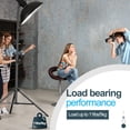 thumbnail image 3 of EMART 7 Ft Light Stand for Photography, 2 Pack Portable Photo Video Lighting Tripod with Carry Case for Speedlight, Flash, Softbox, Strobe, Camera, Selfie, Photographic Portrait, 3 of 7