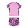 thumbnail image 4 of HULIJA Girls Short Sleeve Swimsuits Rashguard Sets Two Piece UPF 50+ Sun Protective Sunsuits Pink Floral 14, 4 of 7