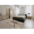 thumbnail image 4 of Ahgly Company Indoor Square Patterned Deep Peach Orange Novelty Area Rugs, 4' Square, 4 of 6