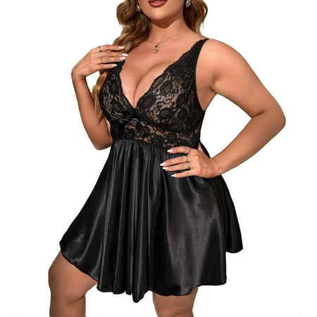 

Babydolls Black Plus Size Sexy Lingerie (Women s)