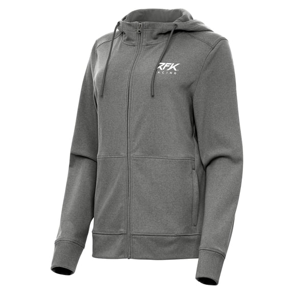 Seeker Full-Zip Hoodie Jacket-Antigua Heather Black Roush Fenway Keselowski Racing