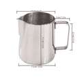 thumbnail image 4 of Leche Café Latte Nave Taza Jarra Para Espumar Cocina (350ml) Xtellar plateado, 4 of 4