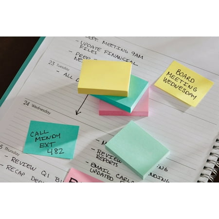 Post-it® Greener Notes, 1 3/8 in. x 1 7/8 in., Canary Yellow, 12 Pads/Pack