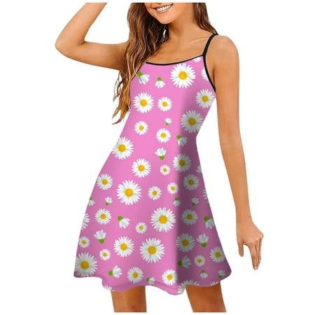 OJSFQUFP Women Fashion Pink Mini Dress Sexy Bodycon Dress Summer Short Backless Spaghetti Straps Solid Vacation Sun Dresses Casual Tube Top Dress L