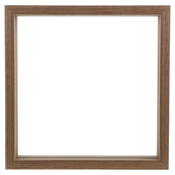 Glass Display Frame with Frame Specimen Frame Double Glass Frame Picture Frame (Square, 8 inches)