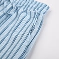 thumbnail image 5 of vigerkar Women's Striped Pants Pajama Lounge Boxer Pants Casual Wide Leg Drawstring PJ Bottoms Trousers (Light Blue, XL), 5 of 9