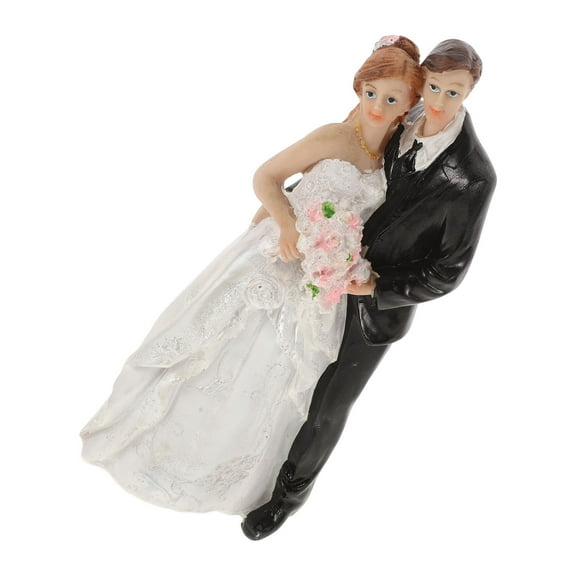 CATIEBYE Wedding Cake Decorations Bride and Groom Topper 7.47X3.14X2.36In Synthetic Resin for Wedding 1Pcs