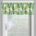 thumbnail image 2 of Ambesonne Jungle Window Valance, Vintage Tropical Palm Leaf, 54" X 18", Fern Green Lime, 2 of 5
