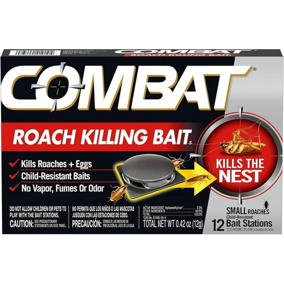 Combat Indoor Kills Roaches & Eggs Bait, 12 Count