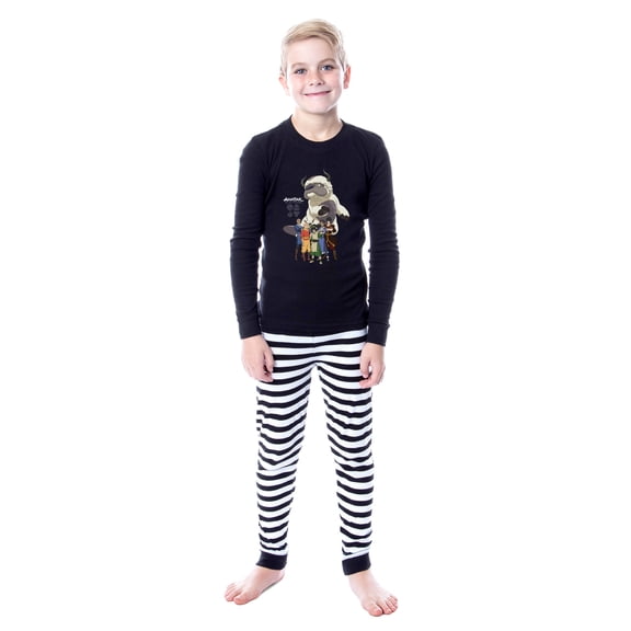 Avatar: The Last Airbender Group 2PC Tight-Fit Long-Sleeve Sleep Pajama Set For Adult Kids