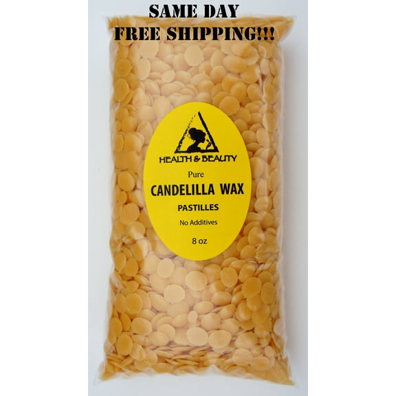 CANDELILLA WAX FLAKES ORGANIC VEGAN BEADS PASTILLES PRIME 100% PURE 8 OZ