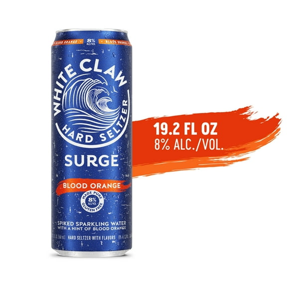 White Claw Surge Hard Seltzer Blood Orange, 19.2 fl oz Can, 8% ABV