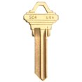 thumbnail image 1 of Kaba Ilco Schlage SC4-BR Llave de bloqueo de latón, paquete de 50, 1 of 1