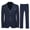 Blue, variant on Men's Slim Fit 3-Piece Plaid Suit, 2-Button Notch Lapel Blazer Jacket Vest & Trousers, 4D Tailored All-Season Suit Set for Banquet Wedding
