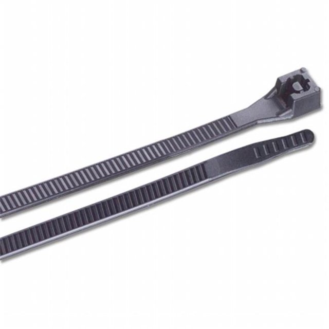 11 in. Uv Black Standard Cable Zip Ties - 100 Pack