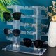 thumbnail image 2 of Soporte para gafas de sol, acrílico, organizador de 2 filas para 10 pares de gafas, de sobremesa, para venta minorista, 2 of 7