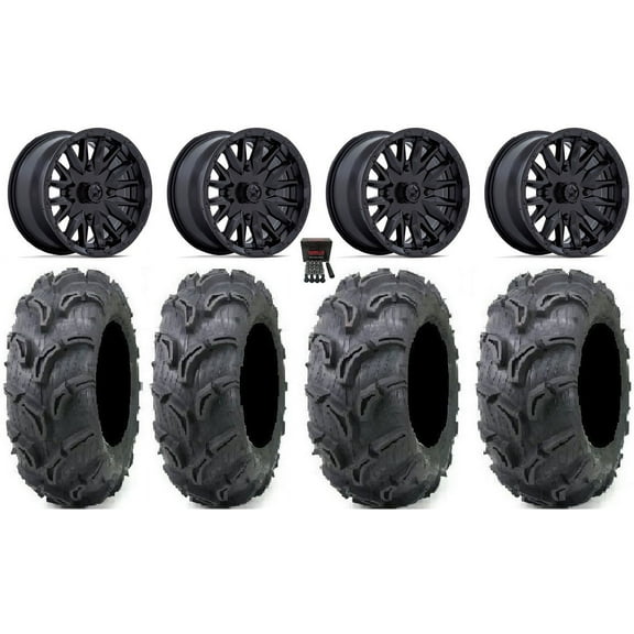 MSA Creed 14" Wheels Black 28" Zilla Tires Polaris RZR XP 1000 / PRO XP / Ranger XP 900/1000