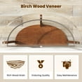 thumbnail image 6 of Gymax 2-tier Modern Half Moon Sofa Table w/Clear Glass Top & Open Shelffor Living Room Walnut, 6 of 10