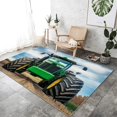 thumbnail image 3 of Washable Area Rug 5x7 ft Green Tractor Living Room Rugs, Soft Low Pile Rug, No-Slip Floor Carpet, for Bedroom Dining Room Farmhouse Home Office 3D Print Rug, 3 of 7