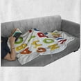 thumbnail image 6 of Letters Soft Flannel Fleece Throw Blanket, Multicolored Pattern of Alphabet Letters Education Image Capital Writing, Cozy Plush for Indoor and Outdoor Use, 50" x 60", Multicolor, by Ambesonne, 6 of 6