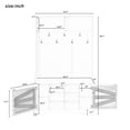 thumbnail image 2 of 43.3'' Modern Hall Tree with Bench and Shoe Storage, 5-in-1 Entryway Coat Rack with 10 Adjustable Shoe Storage & 7 Hanging Hooks, Barn Door, Black, 2 of 9