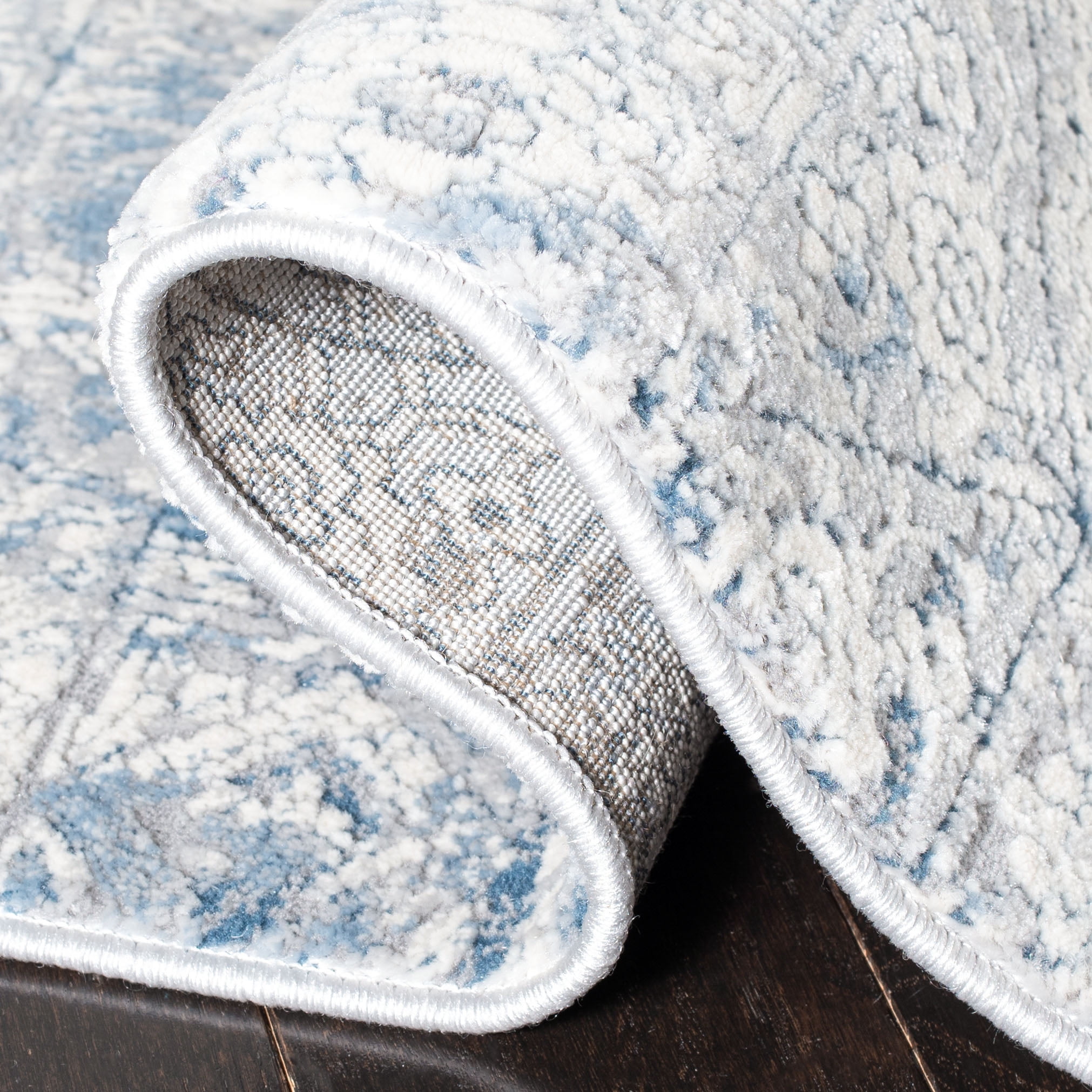 SAFAVIEH Alhambra Holden Abstract Area Rug, Ivory/Grey, 4' x 6'