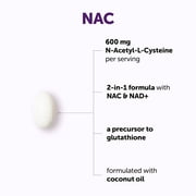 Micro Ingredients NAC Supplement 600mg with NAD& Coconut Oil, 300 Softgels | 2-in-1 N Acetyl L Cysteine Plus Nicotinamide Forms