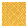 thumbnail image 3 of Unique Loom Trellis Shag Collection Area Rug - Ruth (5' 3" Square Yellow/Ivory), 3 of 9