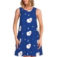 thumbnail image 1 of Balery Moon Lamb Vestidos de verano para mujer con estampado: vestido holgado sin mangas, vestido playero informal y cómodo para días calurosos., 1 of 7