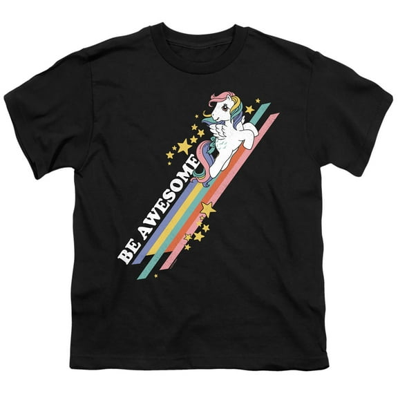 My Little Pony Retro Be Awesome S/S Youth 18/1 T-Shirt Black