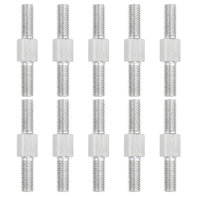 M6x40mm Double End Threaded Stud Screw, 10pcs 304 Stainless Steel Hex Bolt