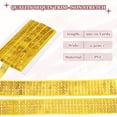 thumbnail image 2 of Uxcell 1 Inch x 10 Yards Square Sequins Trim 5 Row Flat Gold Tone Sequin Paillette Fabric Ribbon Trim for Crafts DIY Fringe Sewing, 2 of 7
