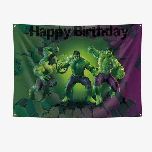 Hulk Festival Backdrop Party Banner 7x5ft Party Supplies Large Size Hulk Party Decoration