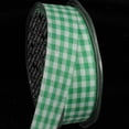 thumbnail image 2 of The Ribbon People Green and White Gingham Cut Edge Ribbon 1" x 132 Yards, 2 of 2