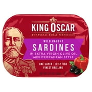 King Oscar One Layer Mediterranean Style Sardines, 3.75 oz Can