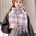 thumbnail image 2 of Bufanda de invierno para mujer, bufandas a cuadros de moda para mujer, 2 of 5