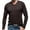 Brown, variant on Jalioing V Neck Basic T Shirt for Men Long Sleeve Solid Color Casual Tee Shirt Soft Comfy Cotton Undershirts