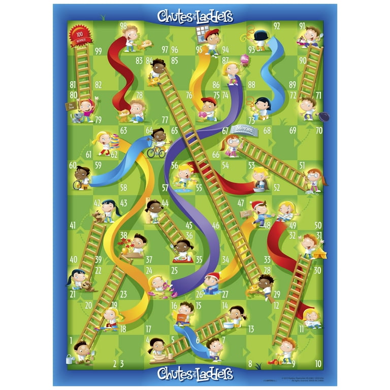 Chutes and Ladders 4 Players Board Game