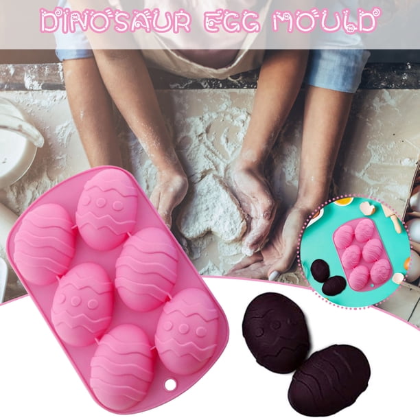 Molde de chocolate Easter Dinosaur - Herramienta de repostería de silicona de grado alimentario, 21x10,5 cm, apta para horno/microondas/congeladores, reutilizable y antiadherente
