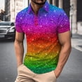 thumbnail image 2 of CONZONE Mens Polo Shirt Short Sleeve Casual Polo Shirt for Men Colorful Graphic Breathable Loose Fit Cozy Summer Golf Shirts, 2 of 5