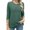Army Green, variant on gakvbuo Summer Tops For Women 2025 Vacation 3/4 Sleeve Shirt Tunic Tops Women's Fashion Wrinkled Round Neck 3/4 Sleeve T-shirt Loose-fitting Cropped Sleeve Top