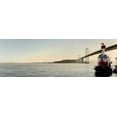 thumbnail image 2 of Blaustein, Alan 24x11 Black Ornate Wood Framed with Double Matting Museum Art Print Titled - Bay Bridge Pano - 105, 2 of 4