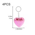 thumbnail image 2 of Jiibva 4 Pcs Heart Shaped Mirror Keychain Reflector Ball Keychain Pendant Disco Keychain Christmas Disco Ball Charm Heart Keychain, 2 of 7