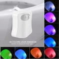 thumbnail image 4 of Sensor de cuerpo de luz de fondo de inodoro LED Luz de noche de asiento de inodoro colgante (16 colores) Tmvgtek Iluminación del hogar multifuncional, 4 of 8