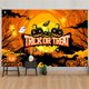 thumbnail image 1 of Feliz banner de decoración de Halloween, para el fondo de la cabina de fotos de Halloween JAMW Sencillez, 1 of 5